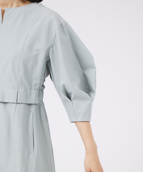 qualite（カリテ）の「ハイウエストタックワンピース（ワンピース・レディース・ネイビー/セージグリーン・38/36）」の14枚目の写真