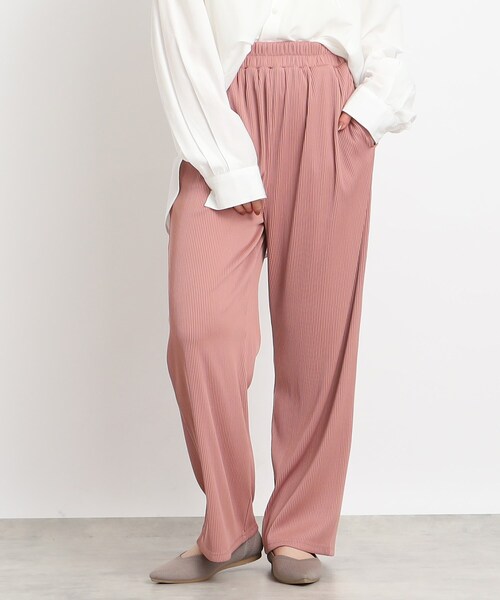 Cutie Blonde(キューティーブロンド)の「◆プリーツ風 イージーストレートパンツ(その他パンツ・レディース・ブラック/ベージュ系2/サンドベージュ/ピンク系・00)」の11枚目の写真
