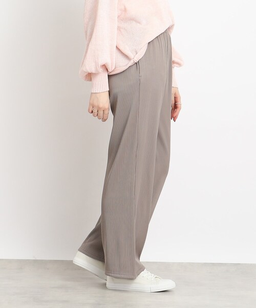 Cutie Blonde(キューティーブロンド)の「◆プリーツ風 イージーストレートパンツ(その他パンツ・レディース・ブラック/ベージュ系2/サンドベージュ/ピンク系・00)」の16枚目の写真