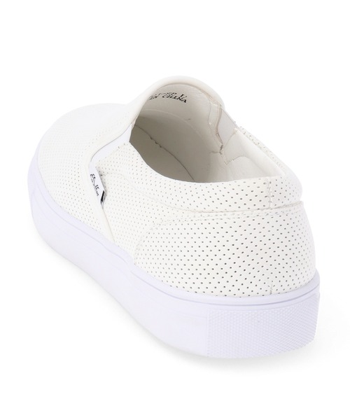 The DUFFER of ST.GEORGE（ザダファーオブセントジョージ）の「PUNCHING FAKE LEATHER SLIP-ON：パンチングフェイクレザー スリッポン（スニーカー・メンズ・ホワイト/ベージュ・MEDIUM/LARGE/X-LARGE/SMALL）」の8枚目の写真