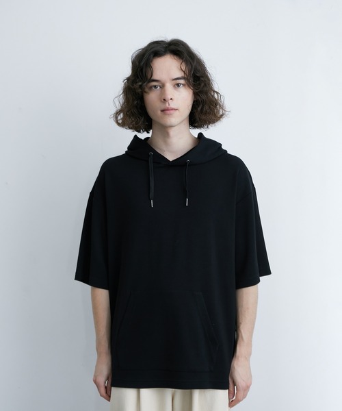 JUNRED(ジュンレッド)の「エアーシルケット半袖プルパーカー(Tシャツ/カットソー・メンズ・サックスブルー/ホワイト/ブラック/ダークブラウン・LL/M/L)」の7枚目の写真