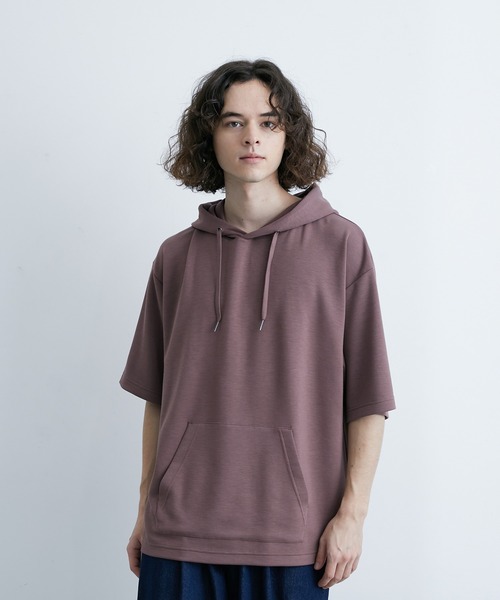 JUNRED(ジュンレッド)の「エアーシルケット半袖プルパーカー(Tシャツ/カットソー・メンズ・サックスブルー/ホワイト/ブラック/ダークブラウン・LL/M/L)」の9枚目の写真