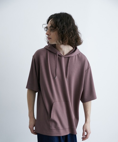 JUNRED(ジュンレッド)の「エアーシルケット半袖プルパーカー(Tシャツ/カットソー・メンズ・サックスブルー/ホワイト/ブラック/ダークブラウン・LL/M/L)」の10枚目の写真