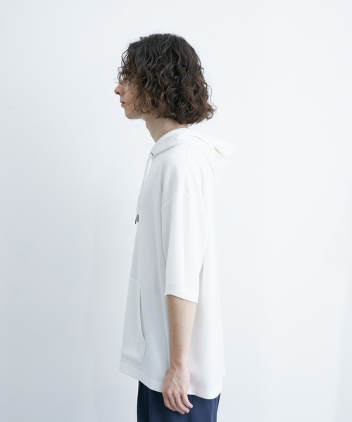 JUNRED(ジュンレッド)の「エアーシルケット半袖プルパーカー(Tシャツ/カットソー・メンズ・サックスブルー/ホワイト/ブラック/ダークブラウン・LL/M/L)」の21枚目の写真