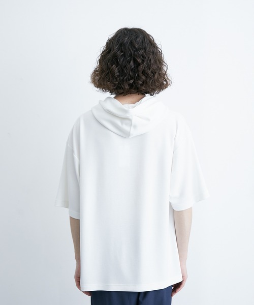 JUNRED(ジュンレッド)の「エアーシルケット半袖プルパーカー(Tシャツ/カットソー・メンズ・サックスブルー/ホワイト/ブラック/ダークブラウン・LL/M/L)」の22枚目の写真