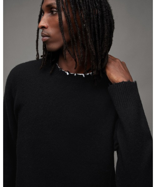 ALLSAINTS（オールセインツ）の「LUKA CREW JUMPER | LUKA クルー ニット・セーター（ニット/セーター・メンズ・ブラック・S/M/XS/L）」の6枚目の写真