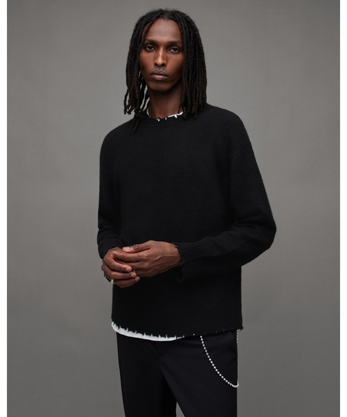 ALLSAINTS（オールセインツ）の「LUKA CREW JUMPER | LUKA クルー ニット・セーター（ニット/セーター・メンズ・ブラック・S/M/XS/L）」の8枚目の写真