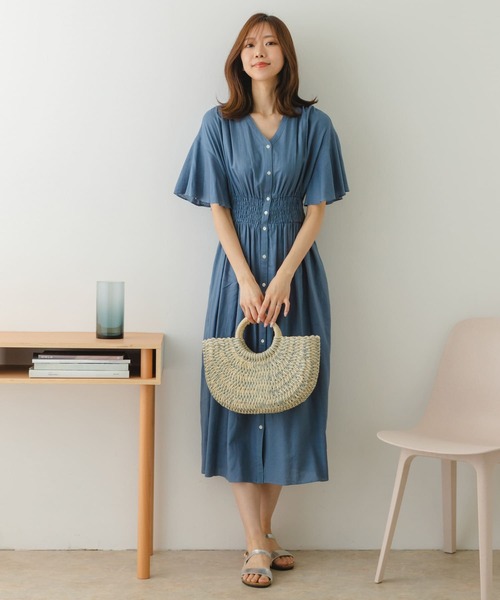 RODE SKO(ロデスコ)の「ラウンドハンドルカゴバッグ(かごバッグ・レディース・グレー/ナチュラル/ベージュ・ONE)」の7枚目の写真