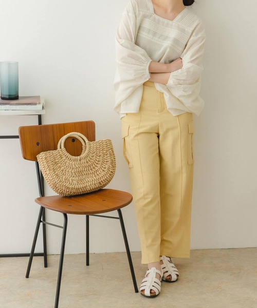 RODE SKO(ロデスコ)の「ラウンドハンドルカゴバッグ(かごバッグ・レディース・グレー/ナチュラル/ベージュ・ONE)」の20枚目の写真