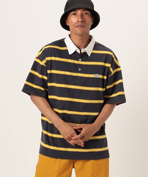 Dickies(ディッキーズ)の「【Dickies(ディッキーズ)】/天竺半袖ラガーシャツ(その他トップス・メンズ・ホワイト/ネイビー/ブラック・LARGE/MEDIUM/X-LARGE)」の2枚目の写真