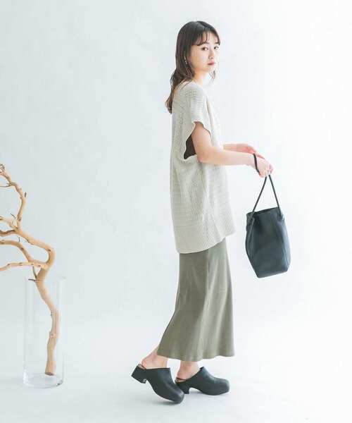 KBF（ケイビーエフ）の「illi　カップインキャミワンピース（ワンピース・レディース・カーキ/ブラック/ベージュ・ONE）」の11枚目の写真