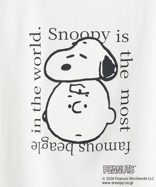 PEANUTS（ピーナッツ）の「【PEANUTS/ピーナッツ】SNOOPY/スヌーピー＆チャーリー・ブラウンフェイスプリントTシャツ（Tシャツ/カットソー・レディース・グリーン/杢グレー/ブルー/ターコイズブルー/グレー/ブラック/オレンジ/オリーブ/オフホワイト/ベージュ/ラベンダー/ネイビー・L/LL/3L/M）」の14枚目の写真