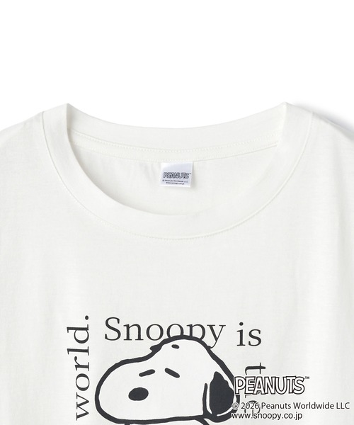 PEANUTS（ピーナッツ）の「【PEANUTS/ピーナッツ】SNOOPY/スヌーピー＆チャーリー・ブラウンフェイスプリントTシャツ（Tシャツ/カットソー・レディース・グリーン/杢グレー/ブルー/ターコイズブルー/グレー/ブラック/オレンジ/オリーブ/オフホワイト/ベージュ/ラベンダー/ネイビー・L/LL/3L/M）」の17枚目の写真