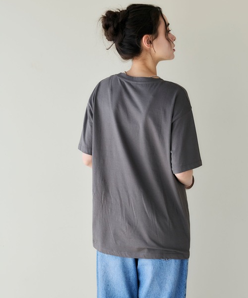 PEANUTS(ピーナッツ)の「【PEANUTS/ピーナッツ】SNOOPY/スヌーピー&チャーリー・ブラウンフェイスプリントTシャツ(2026SS)(Tシャツ/カットソー・レディース・グリーン/杢グレー/ブルー/ターコイズブルー/グレー/ブラック/オレンジ/オリーブ/オフホワイト/ベージュ/ラベンダー/ネイビー・L/LL/3L/M)」の22枚目の写真