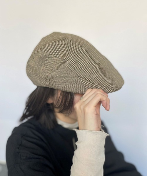 MANIERA(マニエラ)の「【手洗い可】グレンチェックハンチング(ハンチング/ベレー帽・メンズ・ベージュ/ホワイト・FREE)」の19枚目の写真
