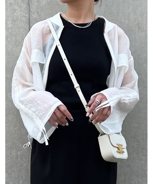 Re:EDIT（リエディ）の「ドロストスリーブシアーMA-1（MA-1・レディース・アイボリー/ブラック・MEDIUM）」の2枚目の写真