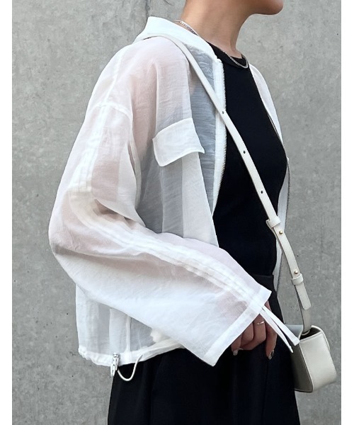 Re:EDIT（リエディ）の「ドロストスリーブシアーMA-1（MA-1・レディース・アイボリー/ブラック・MEDIUM）」の13枚目の写真