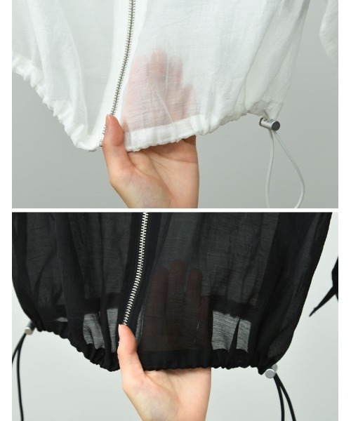 Re:EDIT（リエディ）の「ドロストスリーブシアーMA-1（MA-1・レディース・アイボリー/ブラック・MEDIUM）」の18枚目の写真