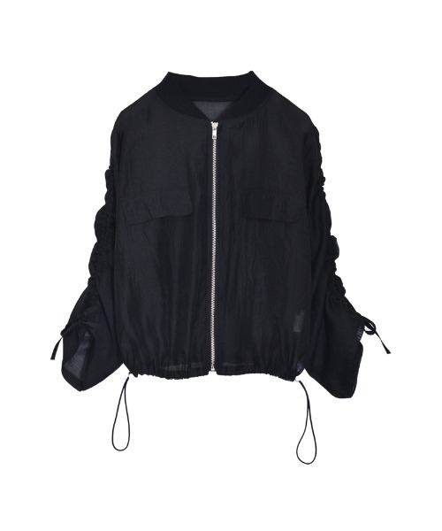 Re:EDIT（リエディ）の「ドロストスリーブシアーMA-1（MA-1・レディース・アイボリー/ブラック・MEDIUM）」の19枚目の写真