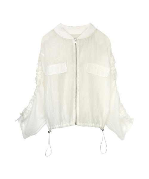 Re:EDIT（リエディ）の「ドロストスリーブシアーMA-1（MA-1・レディース・アイボリー/ブラック・MEDIUM）」の20枚目の写真