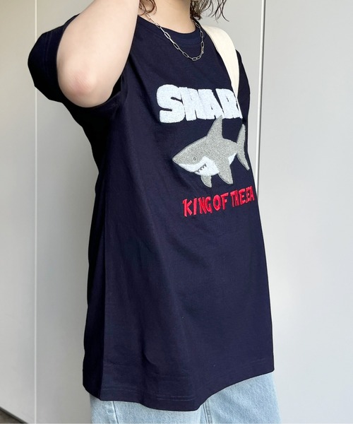 CPCM（シーピーシーエム）の「サガラ刺繍T（Tシャツ/カットソー・メンズ・ホワイト/ブルー系その他/ホワイト系その他/ブルー系その他2/ブルー/ホワイト系その他2/オフホワイト/ホワイト系その他3・MEDIUM/LARGE/SMALL）」の18枚目の写真