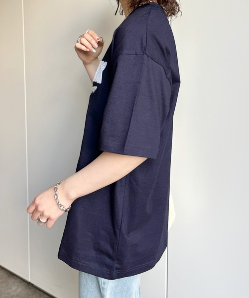 CPCM（シーピーシーエム）の「サガラ刺繍T（Tシャツ/カットソー・メンズ・ホワイト/ブルー系その他/ホワイト系その他/ブルー系その他2/ブルー/ホワイト系その他2/オフホワイト/ホワイト系その他3・MEDIUM/LARGE/SMALL）」の19枚目の写真