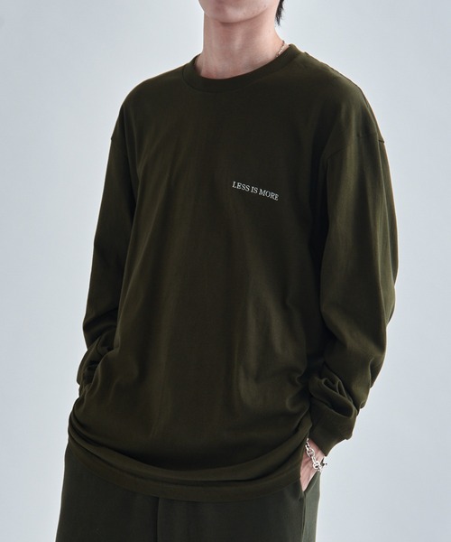 MAISON CLUB(メゾンクラブ)の「【MAISON CLUB】ワンポイント刺繍ロングスリーブTee LESS IS MORE(Tシャツ/カットソー・メンズ・ブラック/ホワイト/ネイビー/カーキ・L/M/XL/XX-LARGE)」の19枚目の写真