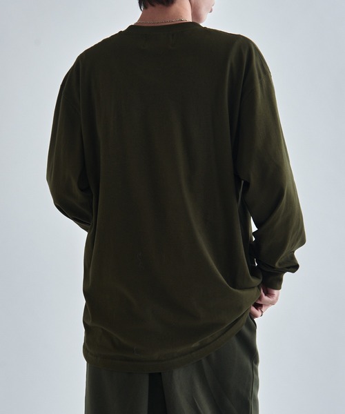 MAISON CLUB(メゾンクラブ)の「【MAISON CLUB】ワンポイント刺繍ロングスリーブTee LESS IS MORE(Tシャツ/カットソー・メンズ・ブラック/ホワイト/ネイビー/カーキ・L/M/XL/XX-LARGE)」の18枚目の写真