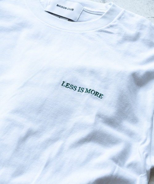 MAISON CLUB(メゾンクラブ)の「【MAISON CLUB】ワンポイント刺繍ロングスリーブTee LESS IS MORE(Tシャツ/カットソー・メンズ・ブラック/ホワイト/ネイビー/カーキ・L/M/XL/XX-LARGE)」の22枚目の写真