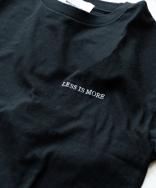 MAISON CLUB(メゾンクラブ)の「【MAISON CLUB】ワンポイント刺繍ロングスリーブTee LESS IS MORE(Tシャツ/カットソー・メンズ・ブラック/ホワイト/ネイビー/カーキ・L/M/XL/XX-LARGE)」の21枚目の写真