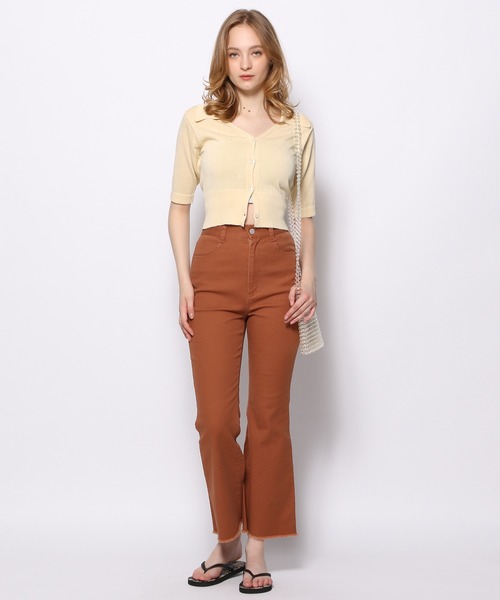 FOREVER 21（フォーエバー トゥエンティーワン）の「ストレッチツイルフレアパンツ（その他パンツ・レディース・ブラウン系その他4/ブルー系その他2・MEDIUM/SMALL）」の16枚目の写真