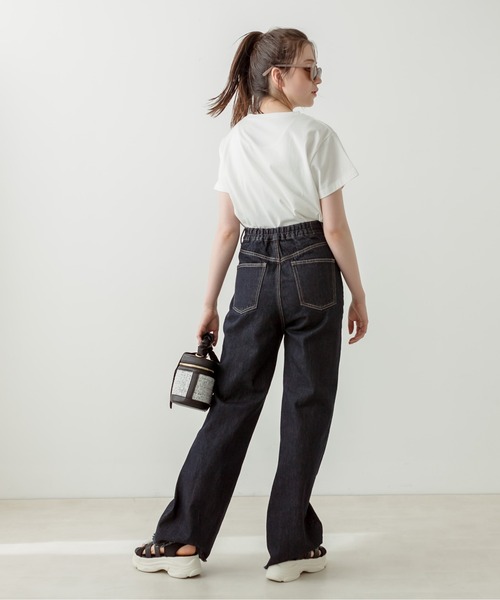 OLIVE des OLIVE（オリーブデオリーブ）の「セミフレアフリンジデニムパンツ　1031030050（デニムパンツ・レディース・サックスブルー/ネイビー・SMALL/MEDIUM）」の11枚目の写真