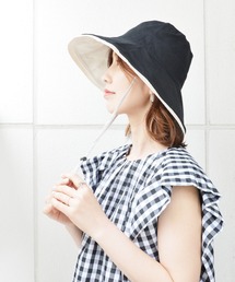 styiro（スタイロ）の「夏のUV対策に。ワイヤー入りつば広ハット/ストラップ付き（ハット）」