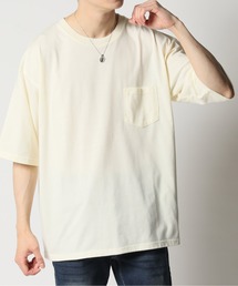 冷感加工天竺 ドロップショルダー オーバーサイズ ポケットTシャツ Nylaus