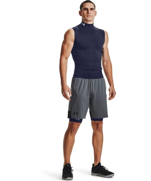 UNDER ARMOUR(アンダーアーマー)の「UAヒートギアアーマー ロング ショーツ(トレーニング/メンズ)(レギンス/スパッツ・メンズ・ネイビー・S/M/L/XL/XXL/3XL)」の4枚目の写真