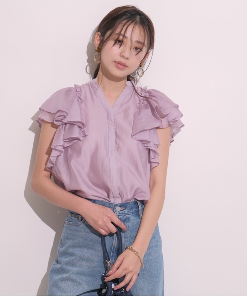 JUSGLITTY 2WAYフリルブラウス JUSGLITTY（ジャスグリッティー）の「2WAYフリルブラウス
