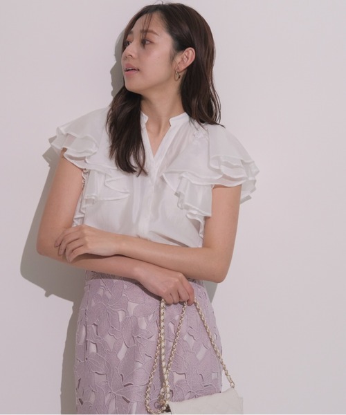 JUSGLITTY 2WAYフリルブラウス JUSGLITTY（ジャスグリッティー）の「2WAYフリルブラウス