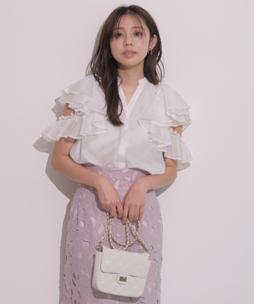 JUSGLITTY 2WAYフリルブラウス JUSGLITTY（ジャスグリッティー）の「2WAYフリルブラウス