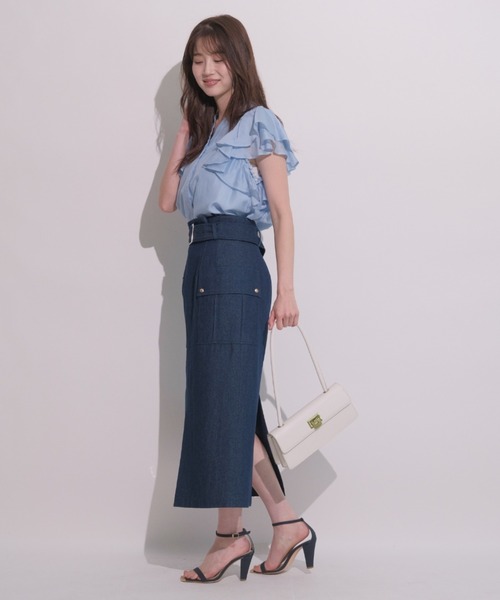 JUSGLITTY 2WAYフリルブラウス JUSGLITTY（ジャスグリッティー）の「2WAYフリルブラウス
