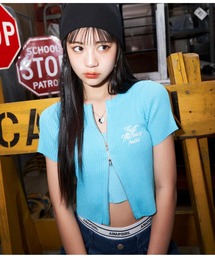 ANAP GｉRL（アナップガール）の「サマーニット両ジップトップスカットソー（Tシャツ/カットソー・キッズ）」