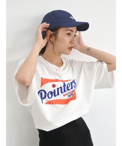 Ungrid(アングリッド)の「カラーロゴルーズTee(Tシャツ/カットソー・レディース・オフホワイト/グリーン/ネイビー/ブラウン・FREE)」の2枚目の写真