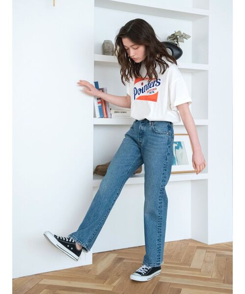 Ungrid(アングリッド)の「カラーロゴルーズTee(Tシャツ/カットソー・レディース・オフホワイト/グリーン/ネイビー/ブラウン・FREE)」の19枚目の写真