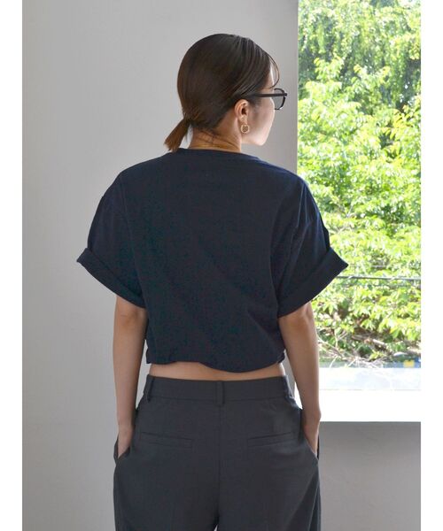 Ungrid(アングリッド)の「カラーロゴルーズTee(Tシャツ/カットソー・レディース・オフホワイト/グリーン/ネイビー/ブラウン・FREE)」の16枚目の写真