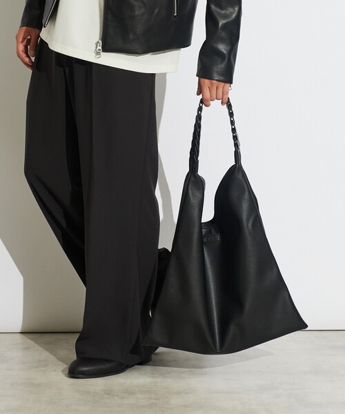 tk.TAKEO KIKUCHI（ティーケータケオキクチ）の「◆フロシキバッグ（トートバッグ・メンズ・ブラック系1/ブラック/ブラック系/ホワイト系5/ネイビー系5/ブラック系6/グレー系4/ブラック系5/ブラック系2/ブルー系3/ブラック系3・00）」の5枚目の写真