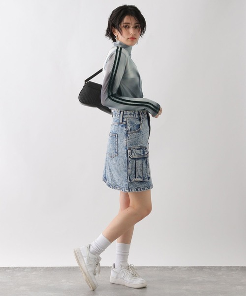 RAGEBLUE（レイジブルー）の「サイドライン/シアーハイネック（Tシャツ/カットソー・レディース・ホワイト系/グレー系・FREE）」の6枚目の写真