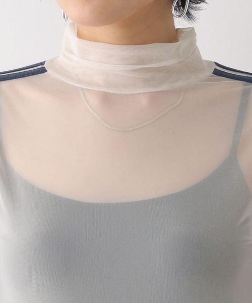 RAGEBLUE（レイジブルー）の「サイドライン/シアーハイネック（Tシャツ/カットソー・レディース・ホワイト系/グレー系・FREE）」の13枚目の写真