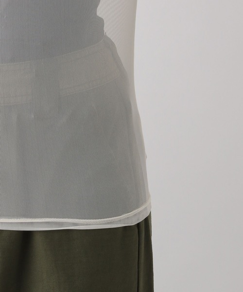 RAGEBLUE（レイジブルー）の「サイドライン/シアーハイネック（Tシャツ/カットソー・レディース・ホワイト系/グレー系・FREE）」の16枚目の写真