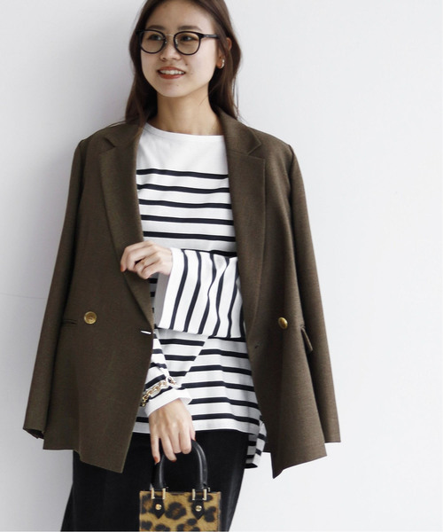 JOURNAL STANDARD relume（ジャーナルスタンダード　レリューム）の「《追加》シャークツイードテーラドジャケット（テーラードジャケット・レディース・ブラウン・36/38）」の21枚目の写真