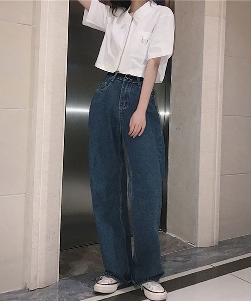 gossip!ロサンゼルス(ゴシップロサンゼルス)の「YUGA レギュラーカラー ショートジャケットシャツ(シャツ/ブラウス・レディース・ブラック/ホワイト・FREE)」の6枚目の写真