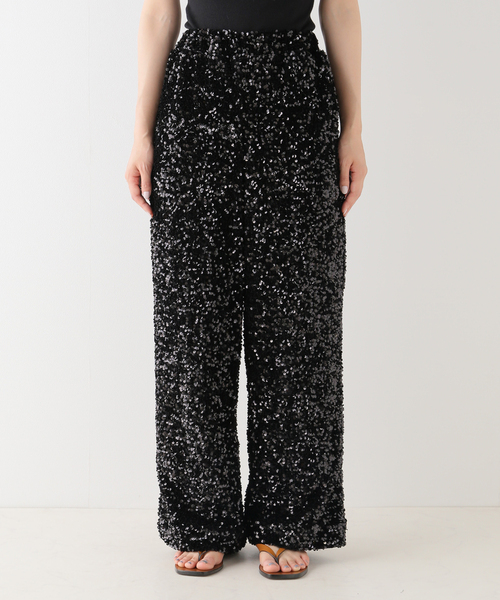 plage(プラージュ)の「spangle パンツ(スラックス・レディース・ブラック・36/38)」の3枚目の写真